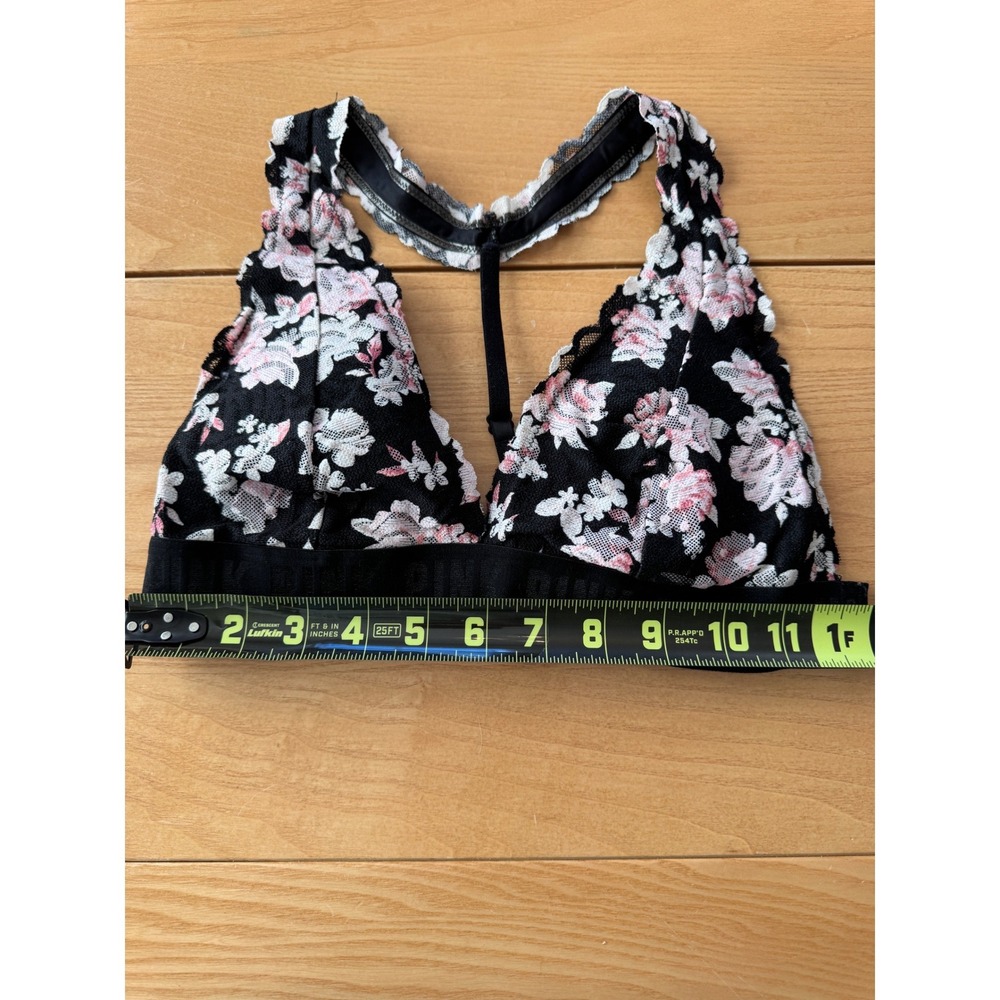 PINK Victoria Secret Floral Lace Bralette Womens Small Racerback Stretch Boho - Picture 5 of 11